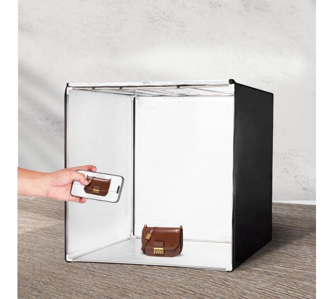 Foto studijos šviesdėžė 100 x 100 cm su LED apšvietimu7