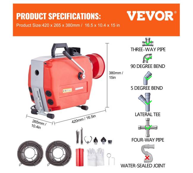 Kanalizacijos valymo mašina 36.5 m, 420W6