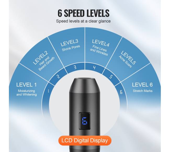 Elektrinis mikroadatų grožio rašiklis su 6 adatomis2