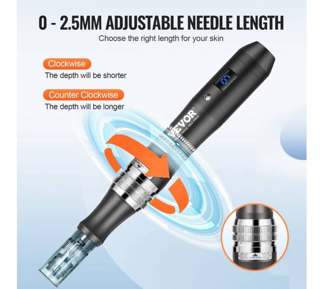 Elektrinis mikroadatų grožio rašiklis su 6 adatomis3