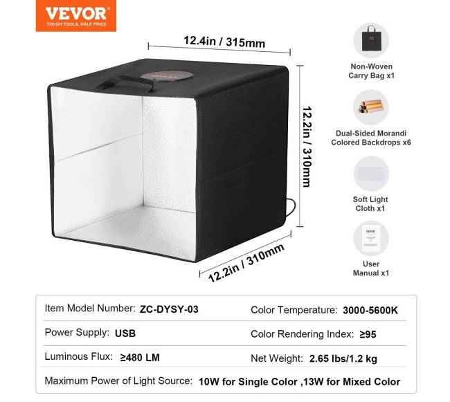 Fotostudijos šviesdėžė su spalvotomis fonduromis6