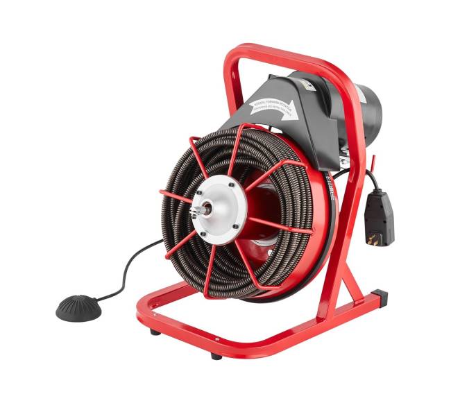 Drenažo valymo mašina su 75 pėdų ilgiu sraigtu8