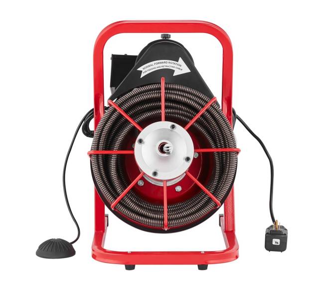 Drenažo valymo mašina su 75 pėdų ilgiu sraigtu9