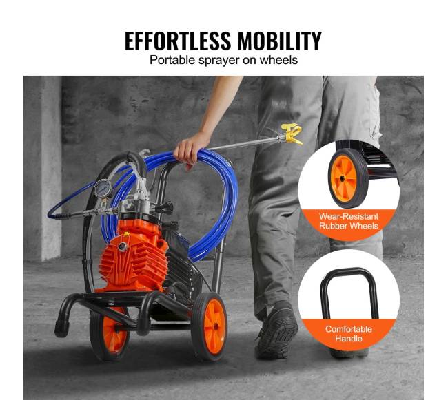 Beorinis dažų purškiklis su vežimėliu, 900W4