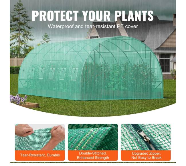 Tunelio tipo šiltnamis 590x295x198 cm su PE danga2