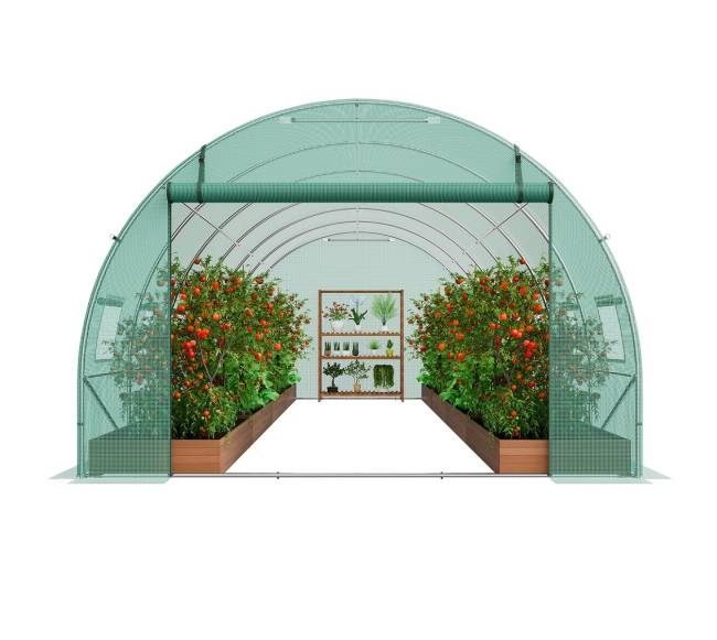 Tunelio tipo šiltnamis 590x295x198 cm su PE danga10