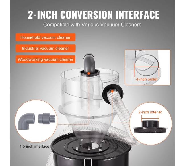 Cikloninis dulkių separatorius su 50L talpa3