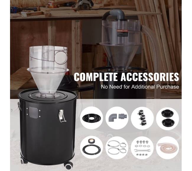 Cikloninis dulkių separatorius su 50L talpa5