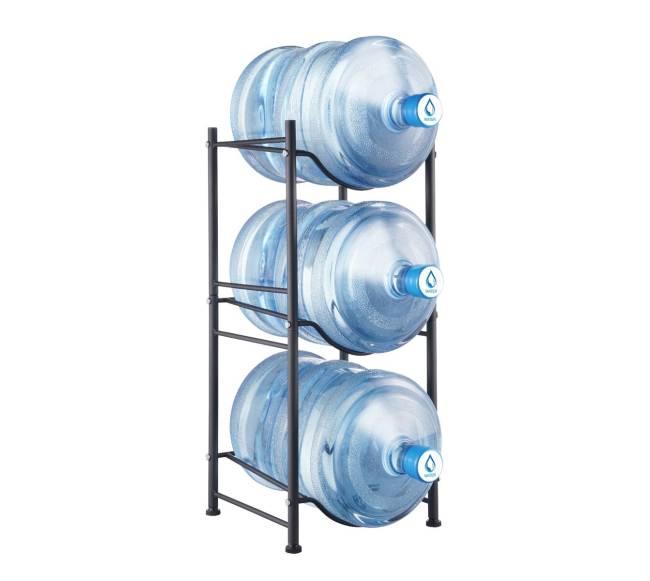 Trijų aukštų vandens butelių lentyna 3 buteliams0