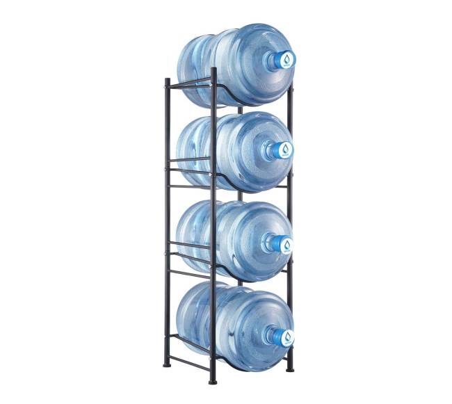 4 lygmens juodas stovinčių vandens butelių laikiklis0