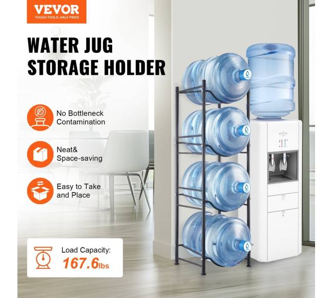 4 lygmens juodas stovinčių vandens butelių laikiklis1