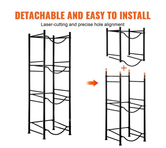 4 lygmens juodas stovinčių vandens butelių laikiklis3