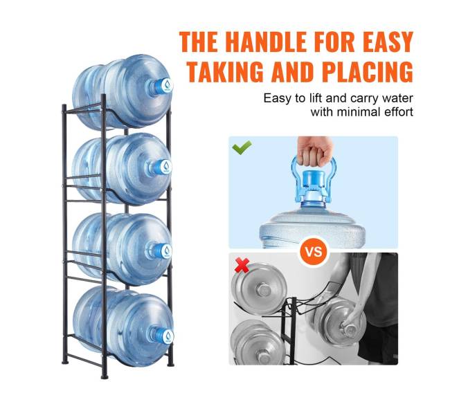 4 lygmens juodas stovinčių vandens butelių laikiklis5