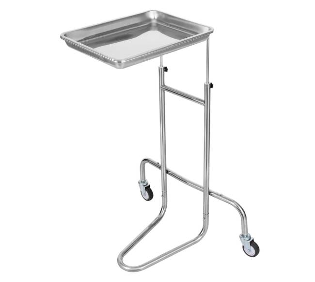 Nerūdijančio plieno laboratorinis vežimėlis su viena lentyna9