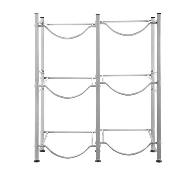 Trijų lygių vandens butelių stovas 6 buteliams10