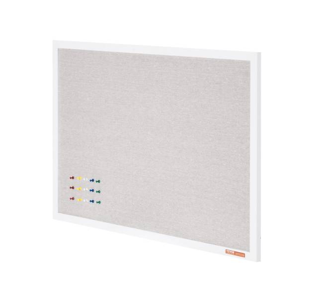 48x36 colių balta skelbimų lenta su lininiu paviršiumi10