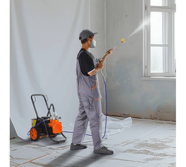 Elektrinis vežimėlis beorio dažų purkštuvas7