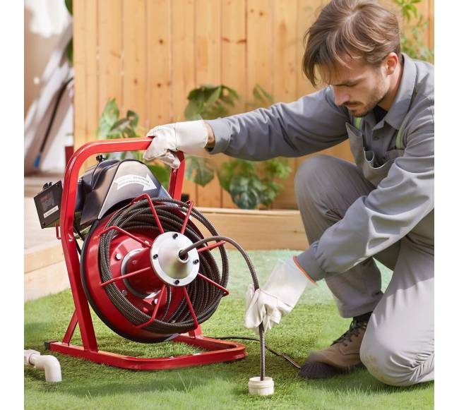 50 pėdų kanalizacijos valymo mašina su sraigtu ir 4 peiliais7