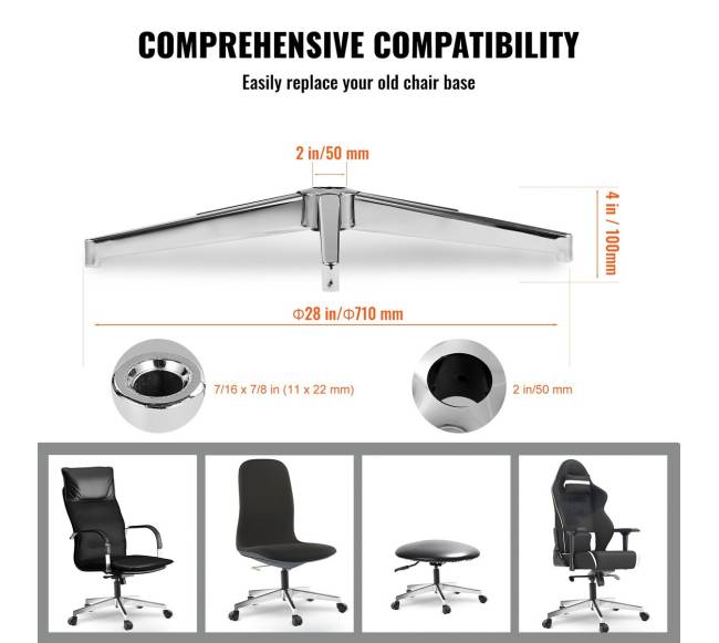 Biuro kėdės pagrindo keitimas 2500 kg4