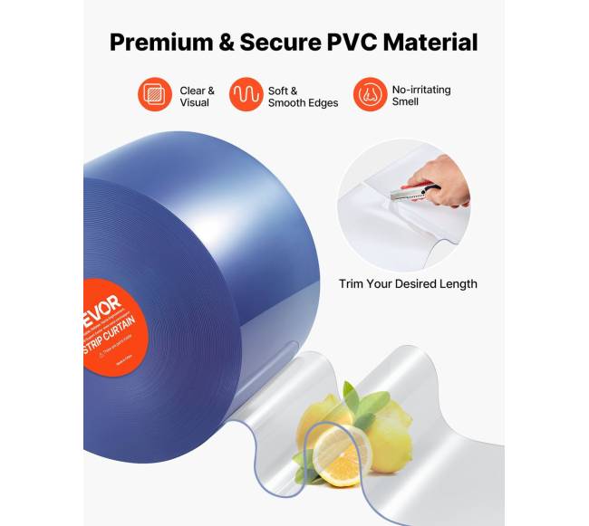 PVC juostos durų uždanga 45.72 m x 20 cm4