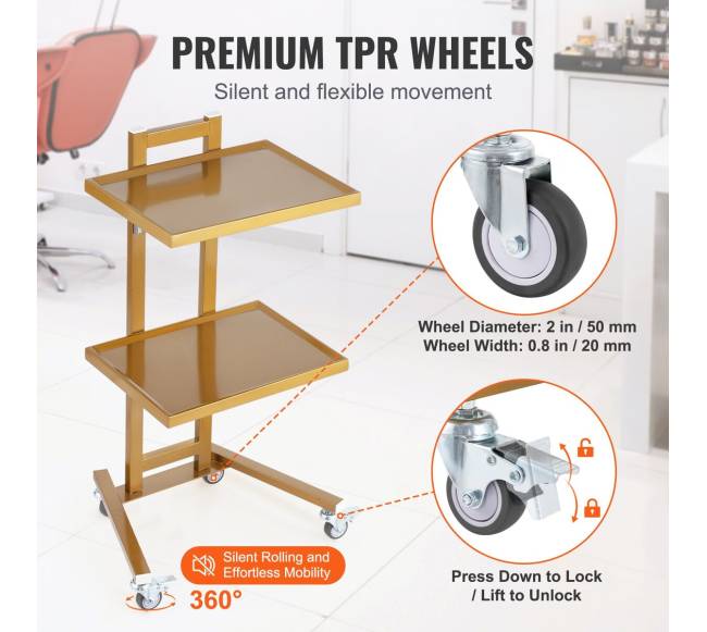 Dviejų aukštų nerūdijančio plieno vežimėlis3
