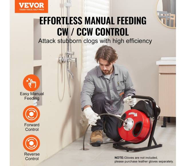 50ft ilgio kanalizacijos valiklis su 4 pjovikliais1