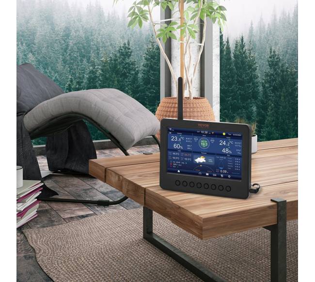 7-in-1 Wi-Fi orų stotelė su ekranu7