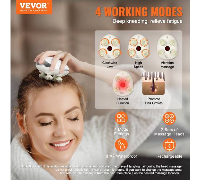 Elektrinis galvos masažuoklis su šildymu1