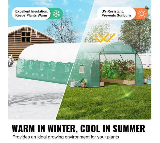 Tunelinė šiltnamio konstrukcija 890x295x198 cm3