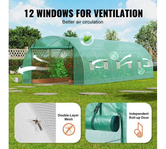 Tunelinė šiltnamio konstrukcija 890x295x198 cm5