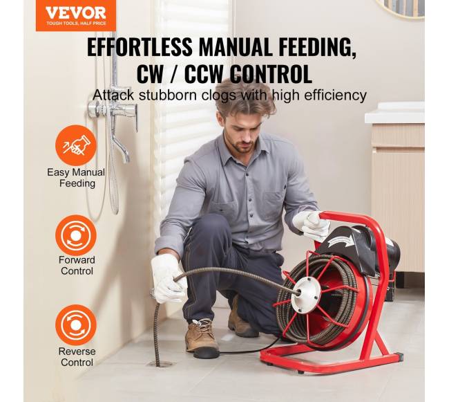 Kanalizacijos valymo mašina su 15 m sraige1