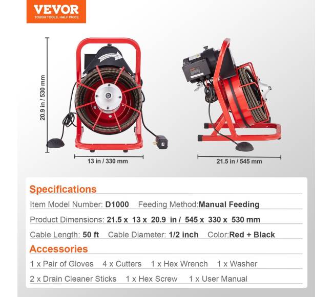 Kanalizacijos valymo mašina su 15 m sraige6