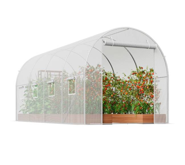 Tunelinis šiltnamis su vaikštoma erdve, 445 cm baltas8