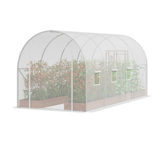 Tunelinis šiltnamis su vaikštoma erdve, 445 cm baltas9