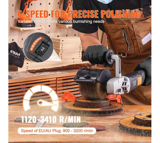 Metalo poliravimo mašina 1300W, 6 greičiai2