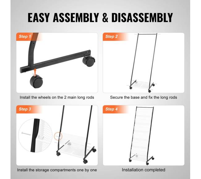 Brošiūrų stovas 6 lentynų, su ratukais5