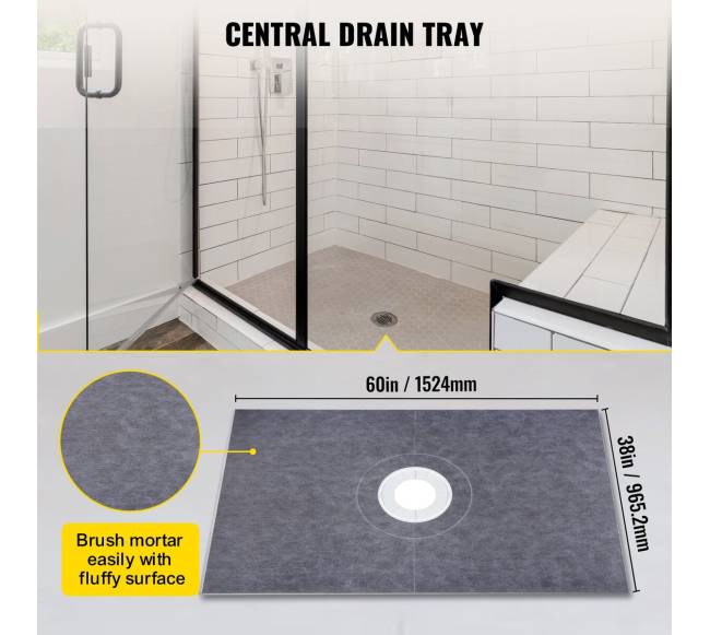 Vandeniui atspari dušo komplektas su centriniu nutekėjimu1