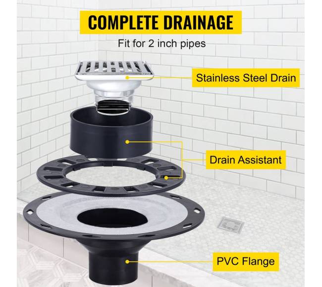 Vandeniui atspari dušo komplektas su centriniu nutekėjimu2
