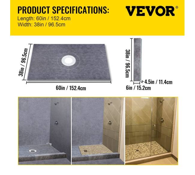 Vandeniui atspari dušo komplektas su centriniu nutekėjimu6