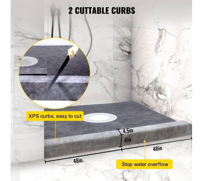 Dušo hidroizoliacijos komplektas su centriniu nutekėjimu3