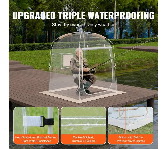 Vienvietis skaidrus sporto palapinės burbulas2