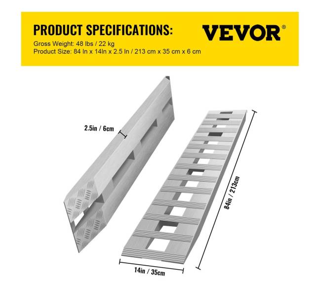 213 cm x 35 cm aliuminio pakrovimo rampos6
