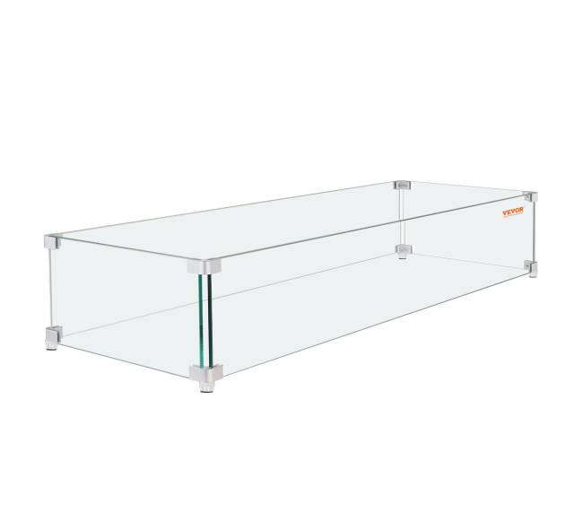 Grilio apsauga nuo vėjo iš grūdinto stiklo0