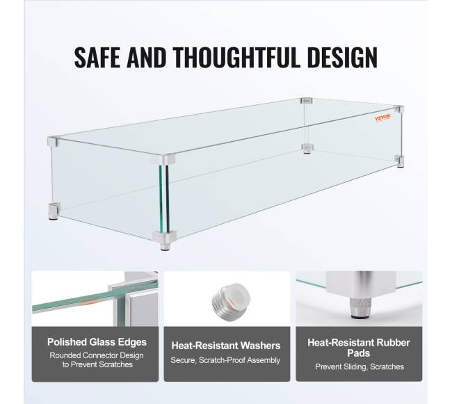 Grilio apsauga nuo vėjo iš grūdinto stiklo4