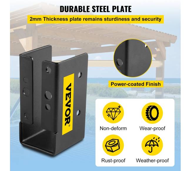 Paslėptas flanšinis sijos laikiklis 24vnt 2x4 medienai3