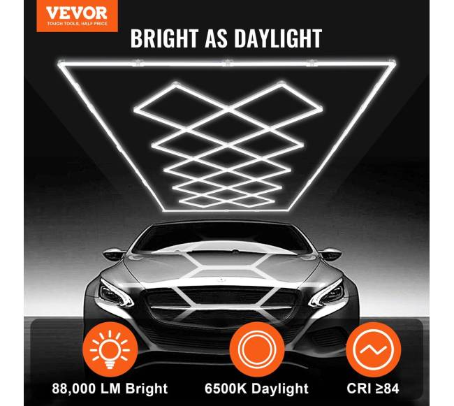 Kvadratiniai LED garažo žibintai 88000LM1