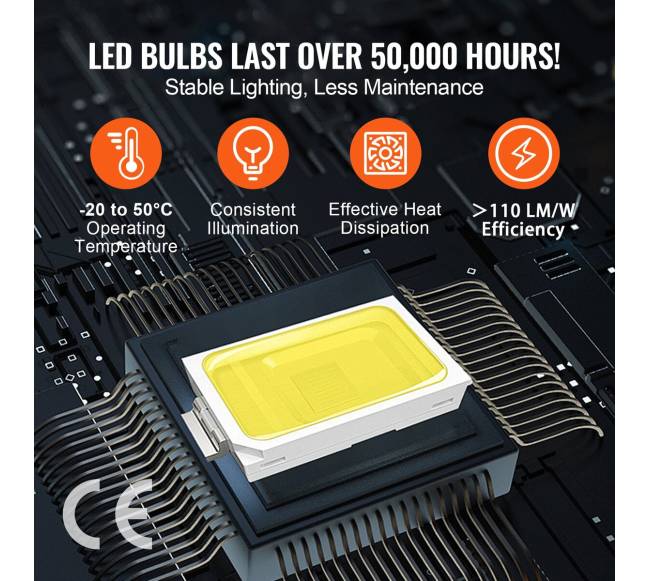 Kvadratiniai LED garažo žibintai 88000LM4