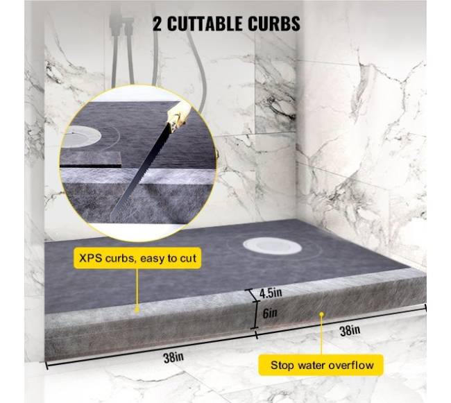 Dušo hidroizoliacinis komplektas 965x1524 mm su nutekėjimo anga3