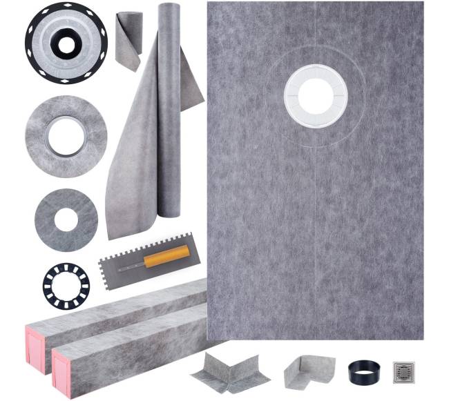 Dušo hidroizoliacinis komplektas 965x1524 mm su nutekėjimo anga7