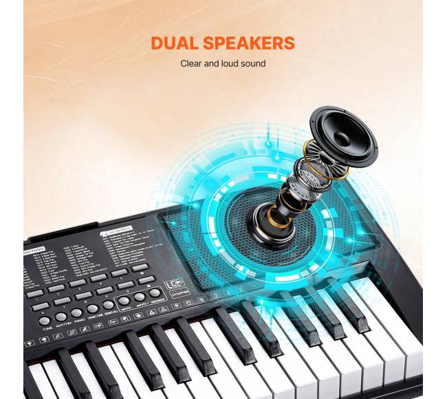 Elektrinis klavišinis pianinas su reguliuojamu stovu4